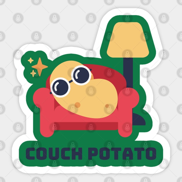 Couch Potato Sticker by ProjectTee